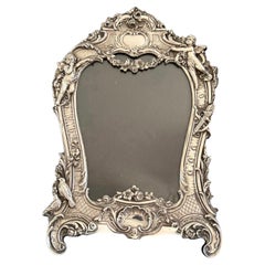 Large sterling silver vintage Victorian style picture frame, 20th century