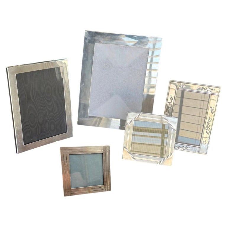 Collection of vintage sterling silver picture frames by Tiffany