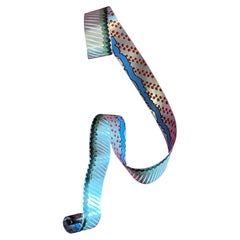 Large hand-painted aluminum wall-mount sculpture, signed by artist, 2018