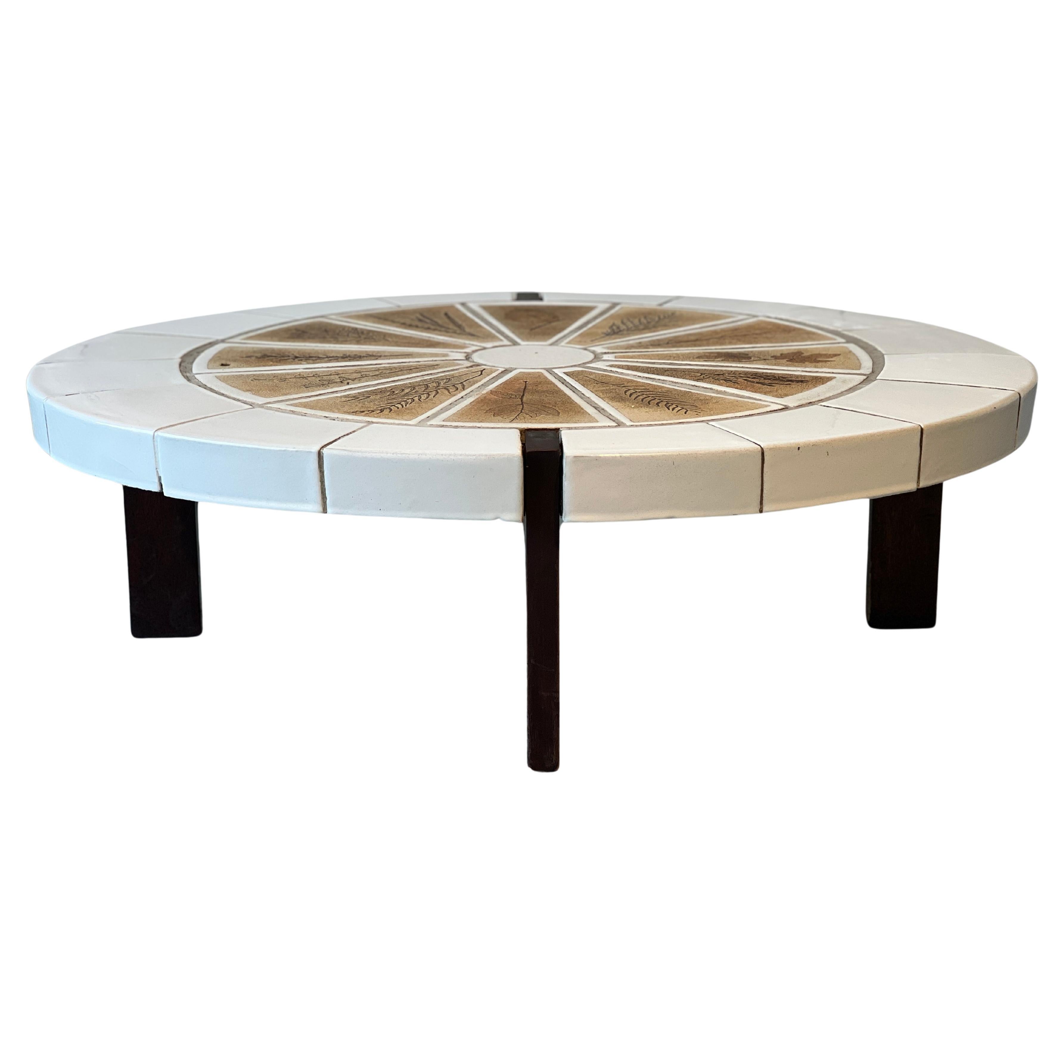 Coffee table roger capron Vallauris 1962 