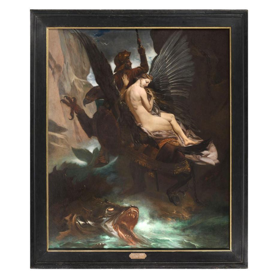 Roger Freeing Angelica by Adolphe Leofanti For Sale