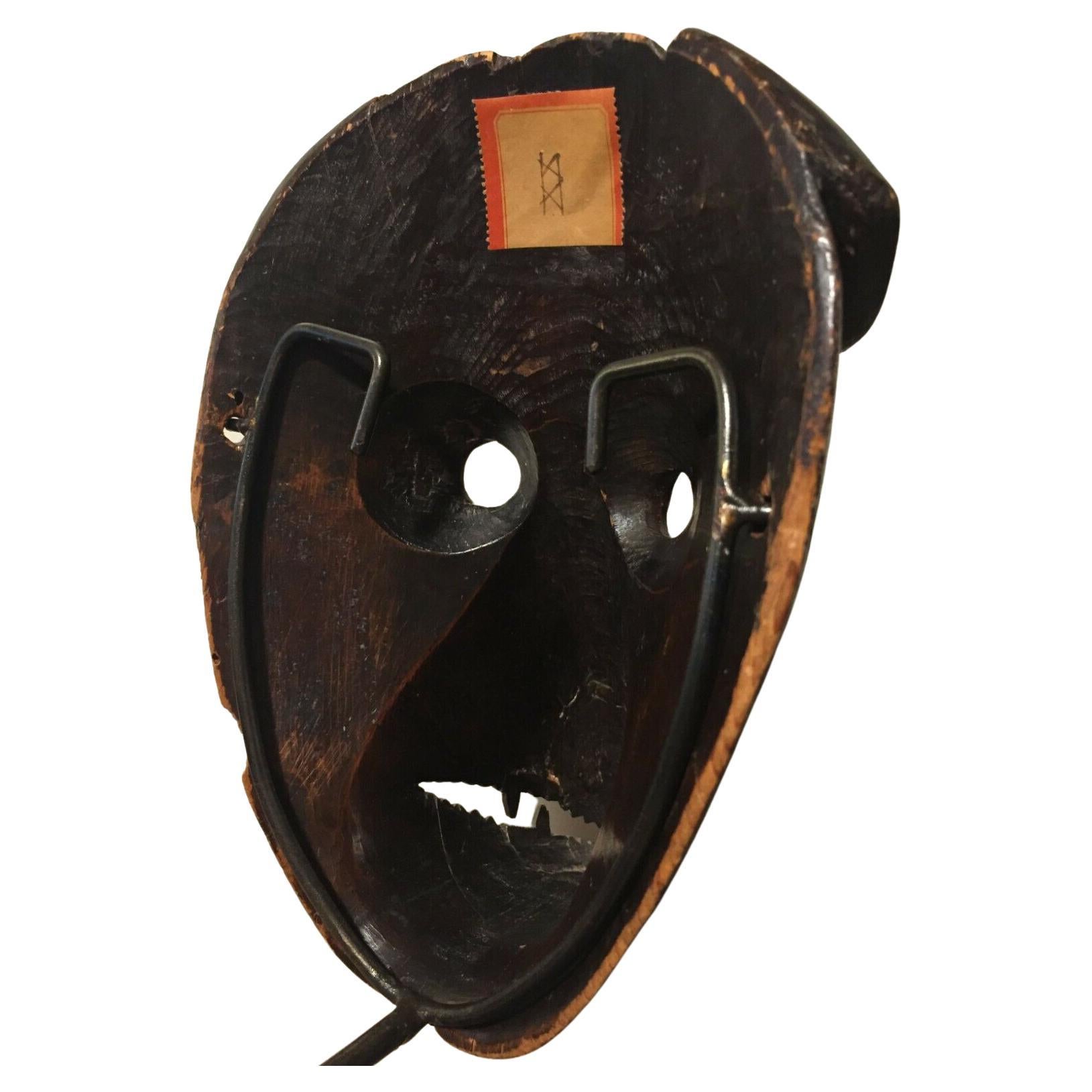 19th Century Exceptionally Rare Antique '1800s', Japanese/Japan, Wooden Inu 犬 'Dog' Mask For Sale