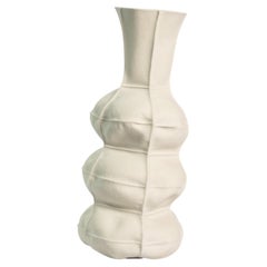 SEGUNDO, Jarrón de cerámica Kawa 23, porcelana orgánica blanca, escultural, arte