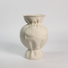 En stock, jarrón escultural de porcelana Kawa 24, con forma cónica, recipiente de cerámica, de líneas orgánicas