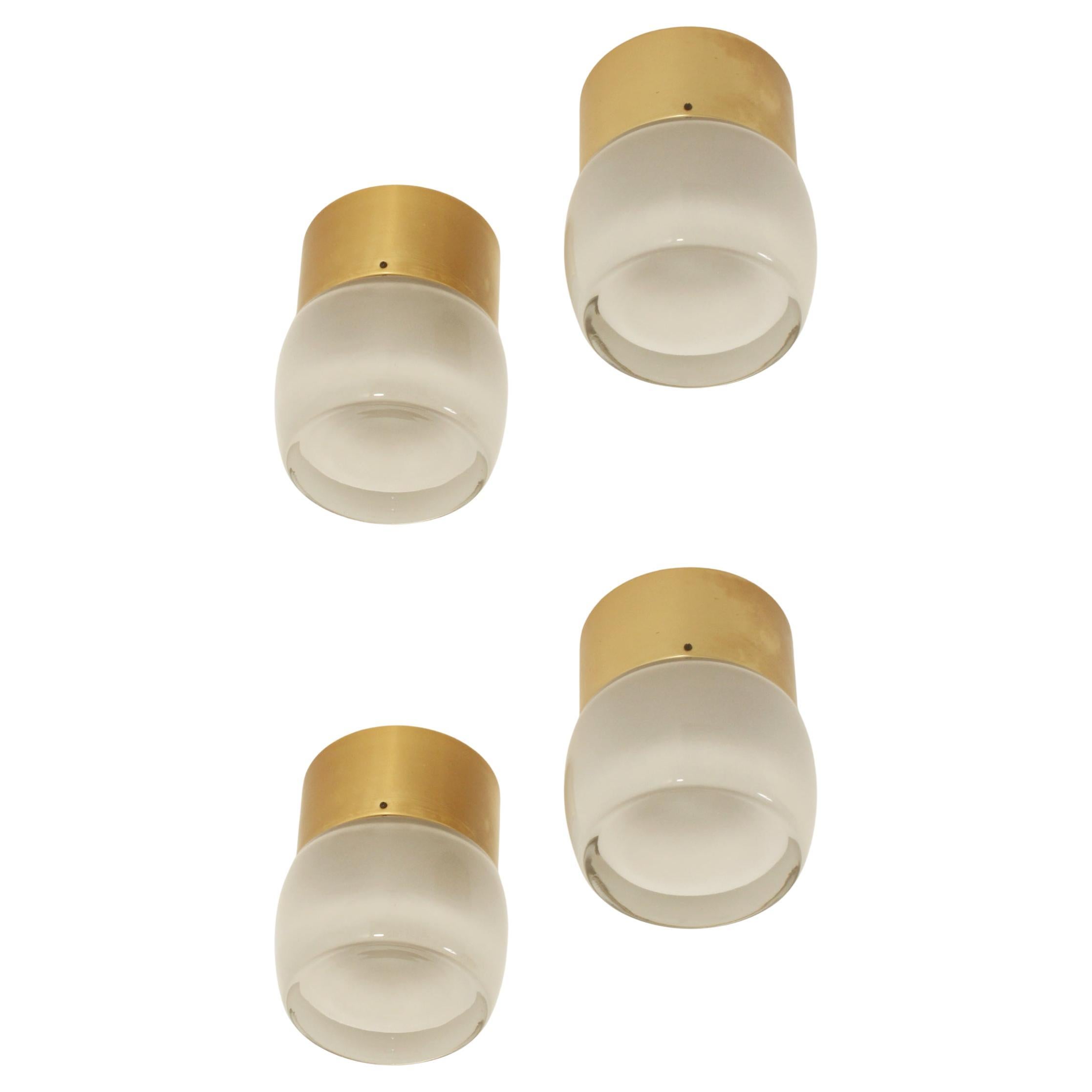 Set of Four Flush Mounts by Staff Leuchten, Germany, 1960's For Sale
