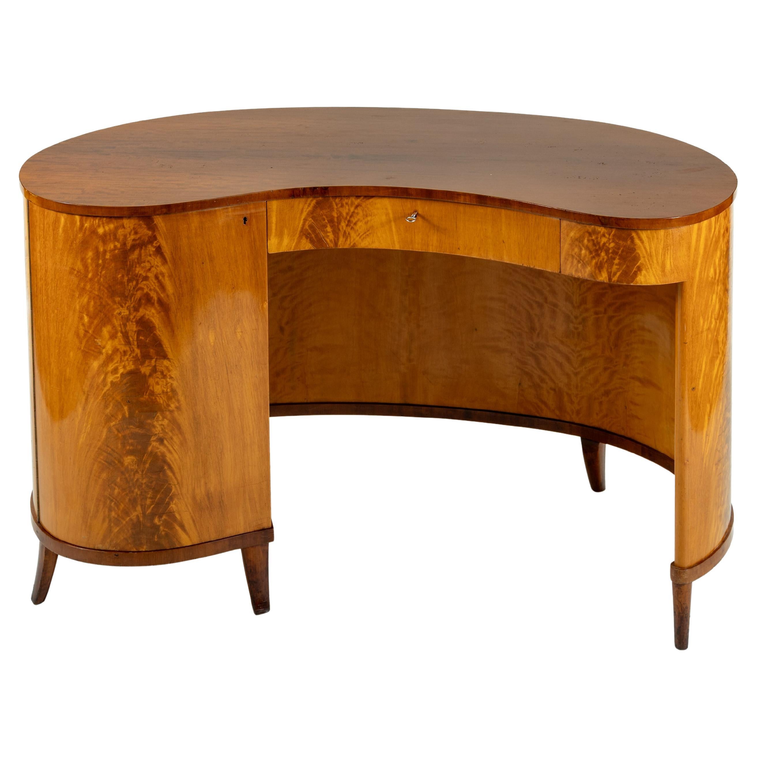Swedish Erik Chambert art deco desk, 1940 For Sale