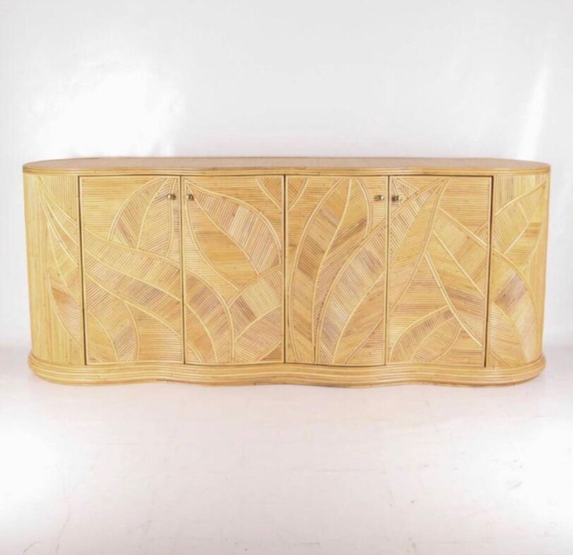 Pair of rattan « coconut tree/ palm tree » sconces 22