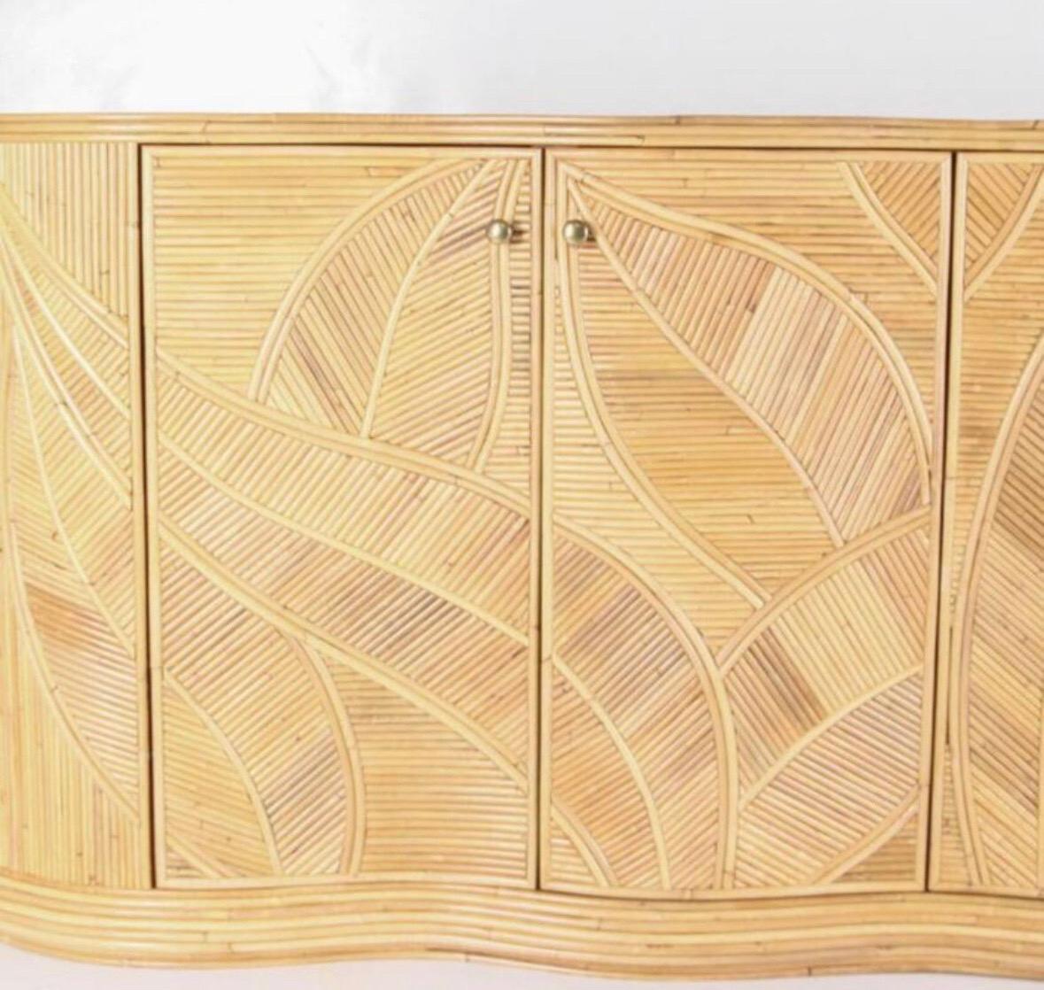 Pair of rattan « coconut tree/ palm tree » sconces 28