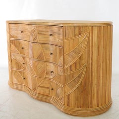 Commode en rotin naturel