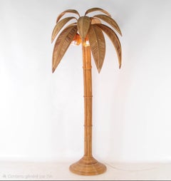 Rattan « Palm tree/ coconut tree » floor lamp