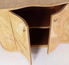 Large rattan "foliages" credenza