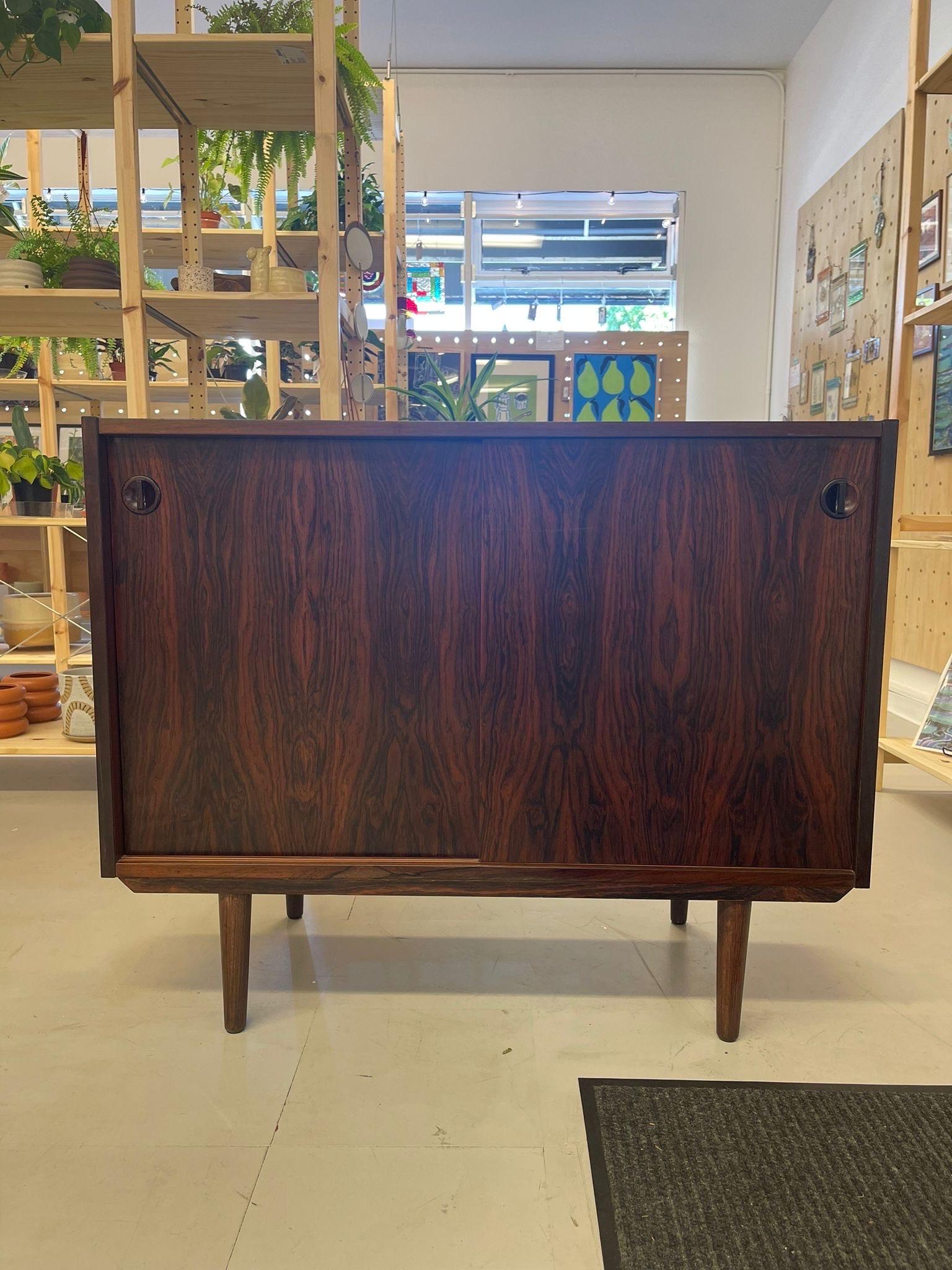 Uk Imported Vintage Danish Modern Style Rosewood Cabinet For Sale 8