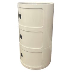 1970s Vintage Italian White Plastic Modular Cabinet by Anna Castelli Ferrieri