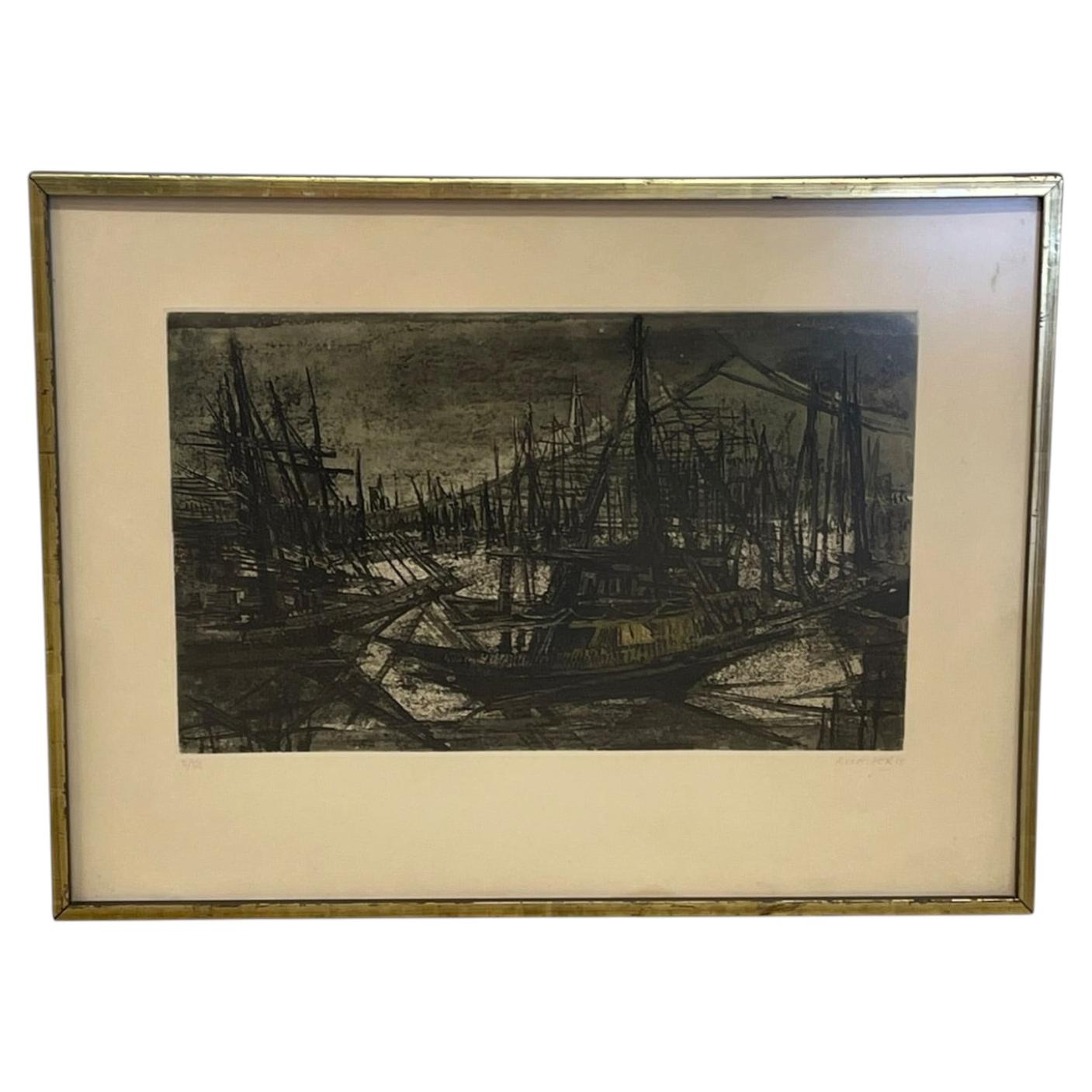 Signed Limited Edition Harbor Boats Art.
