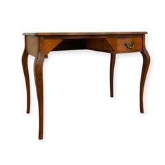 Antique Tiger Oak Writing Desk with Cabriole Legs – John Stengel & Co.