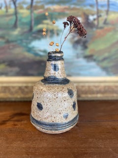 Signed Vintage Studio Pottery Vase by Matay, Hand Thrown Stoneware.