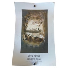 Chris Ranes 1980 French Exhibition Poster Featuring"Space-Time II" (1979).
