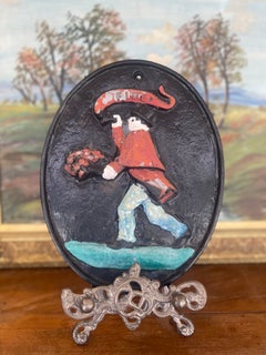 19th Century Cast Iron Firemark Plaque by Associated Firemen's Insurance Company