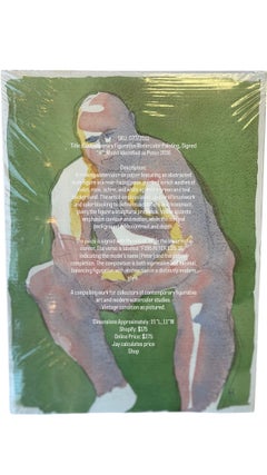 Pintura figurativa contemporánea en acuarela, firmada «H», Peter, 2016.