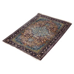 Vintage Hand-Woven Wool Oriental Rug, 1940s