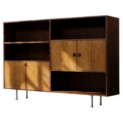 Vintage Mid-Century Scandinavian Modern Wood Highboard with Bar from Herning