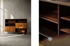 Vintage Mid-Century Scandinavian Modern Wood Highboard with Bar from Herning