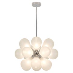 Cintola Maxi-Hängeleuchte aus poliertem Aluminium mit mattiertem Glas von Tom Kirk