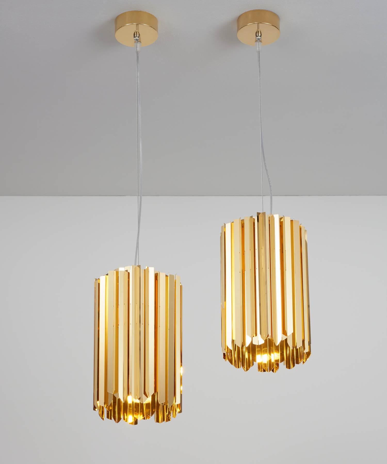 Pendentif Facet en or satiné, homologué UL par Tom Kirk en vente 4