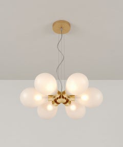 Colgante Cintola Midi en oro satinado con cristal esmerilado, de Tom Kirk