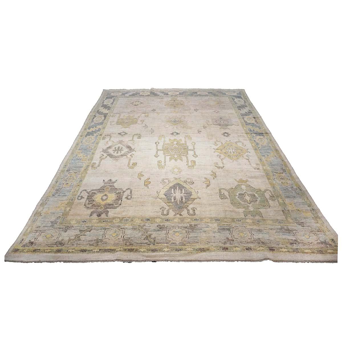   Ashly Fine Rugs presents a 21st-century Turkish Oushak 9x13 Handmade Area Rug. Oushak Weavings began in a location just south of Istanbul, in a region that was to become the Rugs namesake, Oushak. Although nomads first produced the rugs for