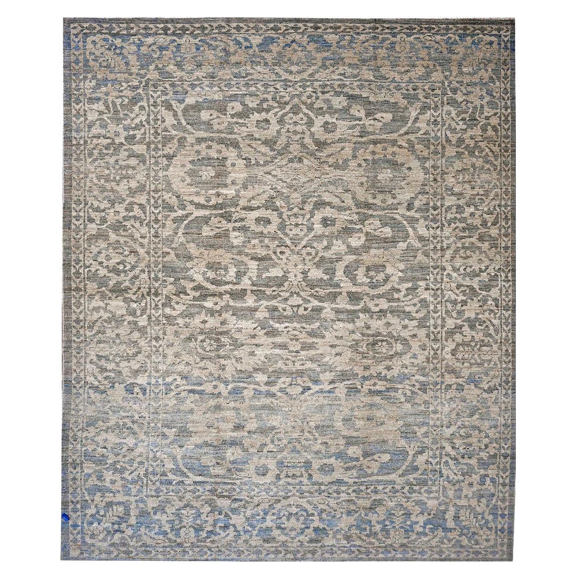 Persian Sultanabad Masters Wool 8X10 Ivory, Beige 
Grey Handmade Area Rug For Sale