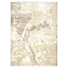 Turkish Modern Wool 6x8 Ivory, Tan & Taupe Handmade Area Rug