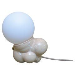 Organic Modern Ceramic Bubbly Botryoidal Lamp Mini Cream by Forma Rosa Studio