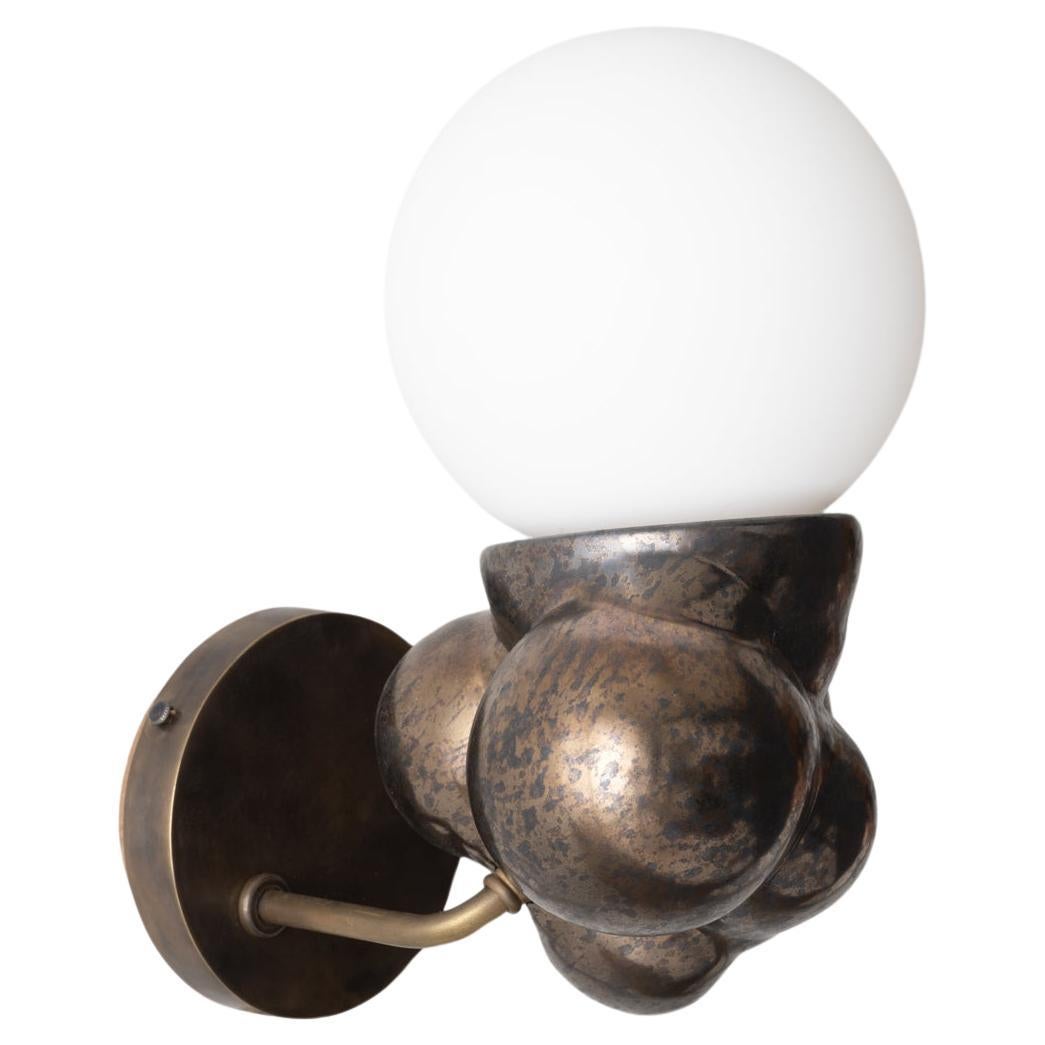 Organic Modern Ceramic Bubbly Botryoidal Sconce in Bronze by Forma Rosa Studio