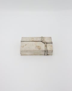 Maria Pergay Silver Rope Pattern Box, 1950's, Silver Plate