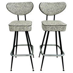 Vintage 1950s Bar Stools Atomic Mid Century Modern Weinberg Style