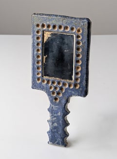 Wandspiegel aus französischem Steingut im Stil von „Les Argonautes“, 1970er Jahre