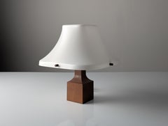 Danish Modern Teak Table Lamp with Pagoda Acrylic Shade, 1960s
