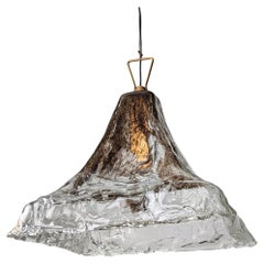 Carlo Nason Pendelleuchte, Murano-Glas, organisches Design, italienisch, 1970er Jahre