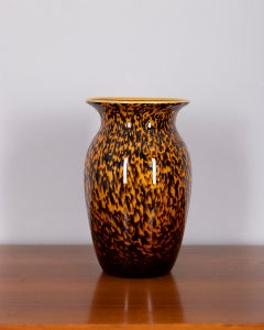 Vintage Murano Blown Glass Vase, 1980s, Italian Design