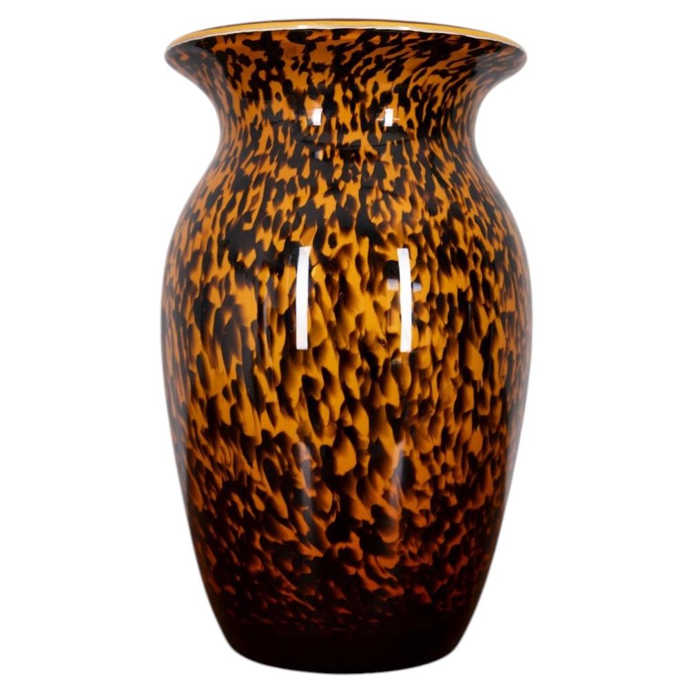 Vintage Murano Blown Glass Vase, 1980s, Italian Design