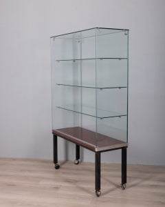 Vintage Display Shelf with Wheels by Goppion Milano, 1970s