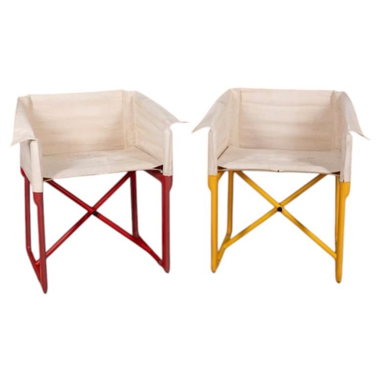Pair of Folding Chairs, Model 4820, by Masayuki Matsukaze for Kartell, 1970s For Sale