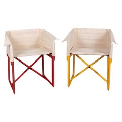 Pair of Folding Chairs, Model 4820, by Masayuki Matsukaze for Kartell, 1970s