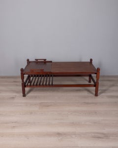 Vintage-Couchtisch aus den 60er Jahren mit herausnehmbarem Tablett, italienisches Design
