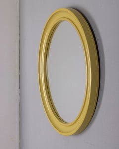 Miroir mural vintage des années 70 en plastique vert, création Carrara Matta
