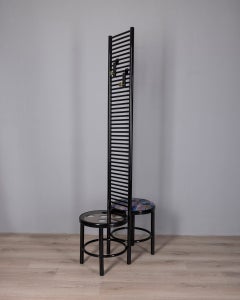 Vintage-Flurkommode aus den 70er Jahren mit Kleiderhaken und Sitzfläche im italienischen Design