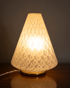 Lampe de table vintage des années 70 en verre de Murano, design italien