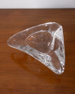 Vintage 1970s crystal ashtray, Italian design