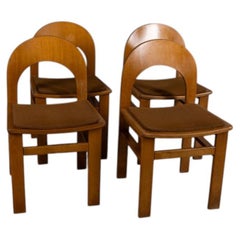 Ensemble de 4 chaises vintage des années 1970 modèle Arcadia design A. Caraceni pour Tagliabue
